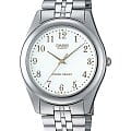 Casio Casio MTP-1129PA-7B  MTP-1129PA-7B кварцевые мужские часы  белый циферблат, браслет нержавеющая сталь — вид спереди