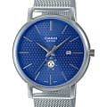 Casio Casio Collection MTP-B125M-2A  MTP-B125M-2A кварцевые мужские часы  синий циферблат, браслет нержавеющая сталь — вид спереди