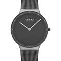 Obaku Obaku Ultra Slim V307LXUUMU  V307LXUUMU кварцевые женские часы  черный циферблат, браслет нержавеющая сталь с ip-покрытием — вид спереди