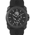 Philipp Plein Philipp Plein The Skull King PWLAA0422  PWLAA0422 кварцевые мужские часы  черный циферблат, браслет силикон — вид спереди
