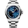 Longines Longines Conquest L3.320.4.97.6  L33204976 механические женские часы  синий циферблат, браслет нержавеющая сталь — вид спереди