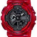 Casio Casio Baby-G BA-110CR-4A  BA-110CR-4A кварцевые женские часы  черный циферблат, браслет пластик — вид спереди