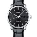 Mido Mido Belluna Sunray M024.630.16.051.00  M0246301605100 механические мужские часы  черный циферблат, браслет кожаный — вид спереди