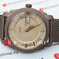 Fossil Fossil Machine FS5936 кварцевые мужские часы часы, крупный план коричневый циферблат
