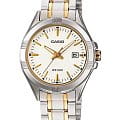 Casio Casio Collection LTP-1308SG-7A  LTP-1308SG-7A кварцевые женские часы  белый циферблат, браслет нержавеющая сталь — вид спереди
