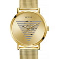 Guess Guess Trend GW0502G1  GW0502G1 кварцевые мужские часы  золотой циферблат, браслет сталь с ip покрытием — вид спереди