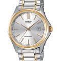 Casio Casio MTP-1183G-7A  MTP-1183G-7A кварцевые мужские часы  серебристый циферблат, браслет нержавеющая сталь с ip-покрытием — вид спереди