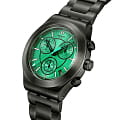 Swatch Swatch I New Chrono YVM407G кварцевые женские часы часы, крупный план зеленый циферблат