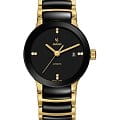 Rado Rado Centrix R30034712 Automatic R30034712 механические женские часы  черный циферблат, браслет сталь + pvd + керамика — вид спереди