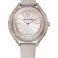 Swarovski Swarovski Crystalline Aura 5519450  5519450 кварцевые женские часы  серебристый циферблат, браслет кожаный — вид спереди