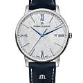 Maurice Lacroix Maurice Lacroix Eliros Date EL1118-SS001-114-1  EL1118-SS001-114-1 кварцевые мужские часы  серый циферблат, браслет кожаный — вид спереди