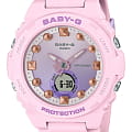 Casio Casio Baby-G BGA-320-4ADR (BGA-320-4A)  BGA-320-4A кварцевые женские часы  розовый циферблат, браслет пластик — вид спереди