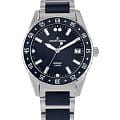 Jacques Lemans Jacques Lemans High Tech Ceramic 42-12B  42-12B кварцевые женские часы  синий циферблат, браслет сталь + керамические вставки — вид спереди