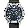 Kenneth Cole Kenneth Cole New York KCWGO0016004  KCWGO0016004 кварцевые мужские часы  синий циферблат, браслет кожаный — вид спереди