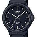 Casio Casio MW-240-1EVEF  MW-240-1EVEF кварцевые мужские часы  черный циферблат, браслет пластик — вид спереди