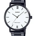 Casio Casio Collection MTP-VT01B-7BUDF (MTP-VT01B-7B)  MTP-VT01B-7B кварцевые мужские часы  белый циферблат, браслет нержавеющая сталь с ip-покрытием — вид спереди