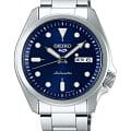 Seiko Seiko 5 Sports SRPE53K1  SRPE53K1 механические мужские часы  синий циферблат, браслет нержавеющая сталь — вид спереди