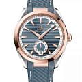 Omega Omega Seamaster Aqua Terra 220.22.41.21.03.001 Aqua Terra  22022412103001 механические мужские часы  синий циферблат, браслет каучук — вид спереди
