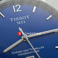 Tissot Tissot Chemin des Tourelles Powermatic 80 T099.407.16.047.00 механические мужские часы часы, крупный план синий циферблат