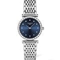 Longines Longines La Grande Classique L4.341.0.97.6  L43410976 кварцевые женские часы  синий циферблат, браслет нержавеющая сталь — вид спереди