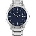 Jacques Lemans Jacques Lemans Classic 1-2096C  1-2096C кварцевые мужские часы  синий циферблат, браслет нержавеющая сталь — вид спереди