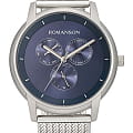 Romanson Romanson TM8A22FMW(BU)  TM8A22FMW(BU) кварцевые мужские часы  синий циферблат, браслет 18-каратное желтое золото — вид спереди