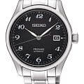 Seiko Seiko Presage SPB065J1  SPB065J1 механические мужские часы  черный циферблат, браслет  — вид спереди