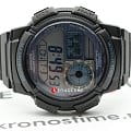 Casio Casio Collection AE-1000W-2A2 illuminator японские мужские часы на браслете пластик боковой вид