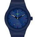 Swatch Swatch Sistem51 Biosourced SO30N400  SO30N400 механические мужские часы  синий циферблат, браслет биоматериал — вид спереди