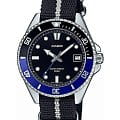 Casio Casio Collection MDV-10C-1A2VDF (MDV-10C-1A2)  MDV-10C-1A2 кварцевые мужские часы  черный циферблат, браслет тканевый — вид спереди