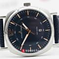 Jacques Lemans Jacques Lemans 1-1943C  австрийские мужские часы на браслете кожаный боковой вид