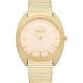 Slazenger Slazenger SL.09.2261.3.03  SL.09.2261.3.03 кварцевые женские часы  золотой циферблат, браслет суперметалл с ip покрытием — вид спереди