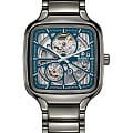 Rado Rado True Square Automatic Open Heart R27083202 Automatic R27083202 механические мужские часы  синий циферблат, браслет титан + высокотехнологичная плазменная керамика — вид спереди