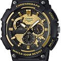 Casio Casio Collection MCW-200H-9AVDF (MCW-200H-9A)  MCW-200H-9A кварцевые мужские часы  золотой циферблат, браслет пластик — вид спереди