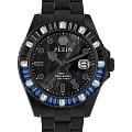 Philipp Plein Philipp Plein GMT-I Challenger  PWPZA0324  PWPZA0324 кварцевые мужские часы  черный циферблат, браслет нержавеющая сталь с pvd-покрытием — вид спереди