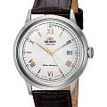 Orient Orient Automatic AC00008W  AC00008W механические мужские часы  белый циферблат, браслет кожаный — вид спереди