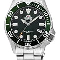Orient Orient Diving Sport RA-AC0K02E  RA-AC0K02E механические мужские часы  зеленый циферблат, браслет нержавеющая сталь — вид спереди