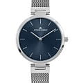 Jacques Lemans Jacques Lemans Classic 1-2110C  1-2110C кварцевые женские часы  синий циферблат, браслет нержавеющая сталь — вид спереди