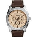 Fossil Fossil Carlie  FS5170  FS5170 кварцевые мужские часы  серый циферблат, браслет кожа + текстиль — вид спереди