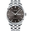 Mido Mido Belluna Sunray M024.630.11.061.00  M0246301106100 механические мужские часы  антрацитовый циферблат, браслет нержавеющая сталь — вид спереди