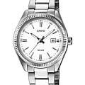Casio Casio LTP-1302D-7A1  LTP-1302D-7A1 кварцевые женские часы  белый циферблат, браслет нержавеющая сталь — вид спереди