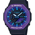 Casio Casio G-Shock GA-2100THS-1A GA-2100 GA-2100THS-1AER электронные мужские часы  черный циферблат, браслет пластик — вид спереди
