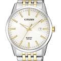 Citizen Citizen Classic BI5006-81P  BI5006-81P кварцевые мужские часы  белый циферблат, браслет нержавеющая сталь с ip-покрытием — вид спереди