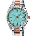 Casio Casio Collection LTP-1302PRG-2AVEF  LTP-1302PRG-2AVEF кварцевые женские часы  бирюзовый циферблат, браслет нержавеющая сталь с ip-покрытием — вид спереди