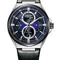 Citizen Citizen Attesa BU0066-11W  BU0066-11W кварцевые мужские часы  серый циферблат, браслет кожаный — вид спереди