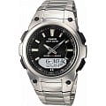Casio CASIO WAVE CEPTOR WVA-109HDE-1A  WVA-109HDE-1A кварцевые мужские часы  черный циферблат, браслет нержавеющая сталь — вид спереди