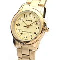 Casio Casio LTP-V001G-9B ltp японские женские часы на браслете сталь с ip покрытием боковой вид