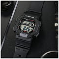 Casio Casio Collection W-737H-1AVDF (W-737H-1A) collection японские мужские часы на браслете пластик боковой вид