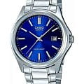 Casio Casio Collection MTP-1183A-2A  MTP-1183A-2A кварцевые мужские часы  синий циферблат, браслет нержавеющая сталь — вид спереди