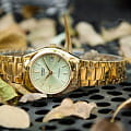 Casio Casio Collection LTP-1170N-9A кварцевые женские часы часы, крупный план золотой циферблат